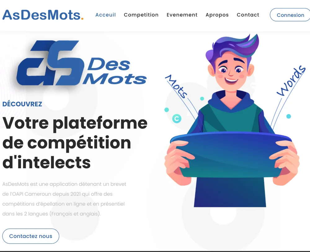 Aperçu de la plateforme As Des Mots
