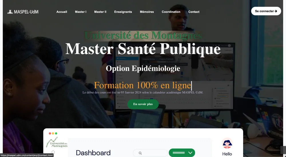 Aperçu de la plateforme MASPEL