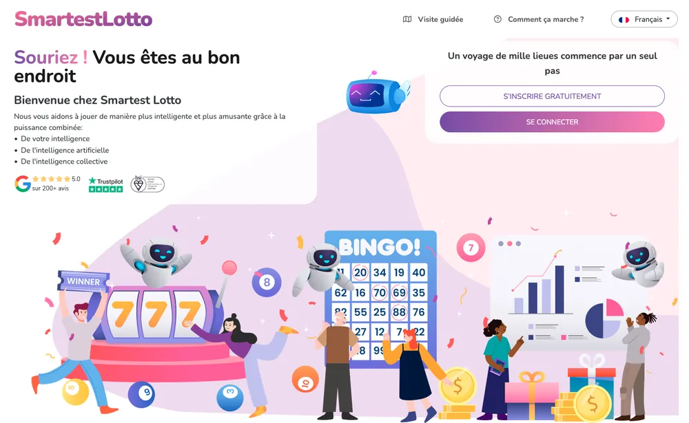 Aperçu de la plateforme SmartestLotto